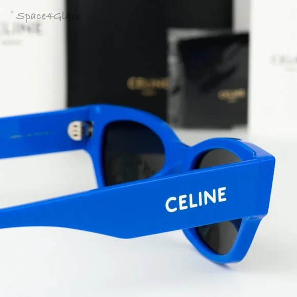 Celine Women Sunglasses Blue Grey Cat Eye CL40197U MONOCHROMS 92A BRAND NEW - Picture 5 of 9